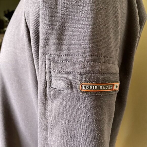 Mens Eddie Bauer Pullover Lightweight Fleece Shirt Vintage u Size Large Gray - Picture 4 of 10